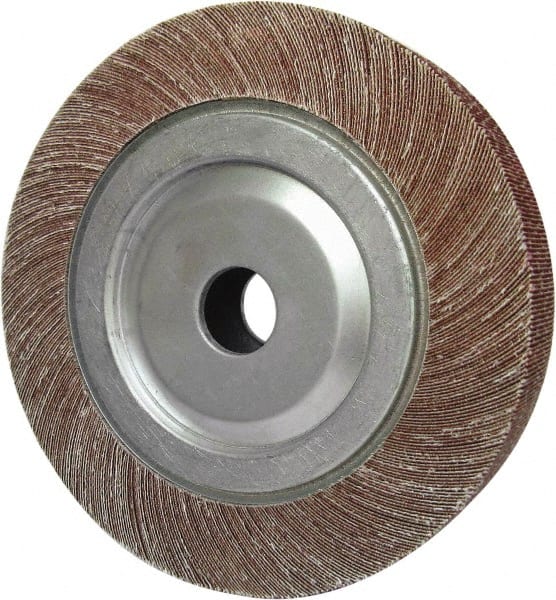 Tru-Maxx - 6" Diam, 80 Grit Aluminum Oxide Unmounted Flap Wheel - 1" Hole, 2" Wide, Coated, Medium Grade, 6,000 Max RPM - Exact Tooling