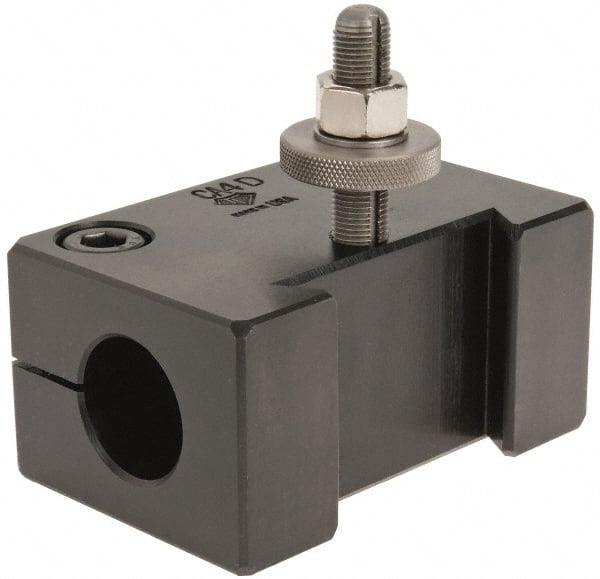 Aloris - Series CA, #4D Boring Bar Tool Post Holder - 14 to 20" Lathe Swing, 2-3/4" OAH, 1-3/8" Centerline Height - Exact Tooling