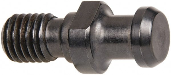 Parlec - C Style, CAT40 Taper, 5/8-11 Thread, 75° Angle Radius, Standard Retention Knob - 2.06" OAL, 0.744" Knob Diam, 0.28" Flange Thickness, 1.024" from Knob to Flange, 0.635" Pilot Diam - Exact Tooling