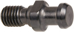 Parlec - C Style, CAT40 Taper, 5/8-11 Thread, 75° Angle Radius, Standard Retention Knob - 2.06" OAL, 0.744" Knob Diam, 0.28" Flange Thickness, 1.024" from Knob to Flange, 0.635" Pilot Diam - Exact Tooling