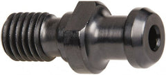 Parlec - C Style, CAT40 Taper, 5/8-11 Thread, 75° Angle Radius, Standard Retention Knob - 2.06" OAL, 0.744" Knob Diam, 0.28" Flange Thickness, 1.024" from Knob to Flange, 0.635" Pilot Diam, 0.276" Coolant Hole, Through Coolant - Exact Tooling