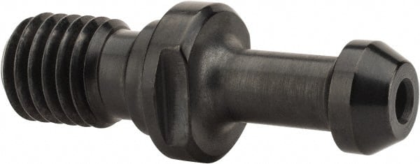 Parlec - C Style, CAT40 Taper, 5/8-11 Thread, 60° Angle Radius, Standard Retention Knob - 2.31" OAL, 0.588" Knob Diam, 0.23" Flange Thickness, 1.268" from Knob to Flange, 0.635" Pilot Diam, 0.138" Coolant Hole, Through Coolant - Exact Tooling