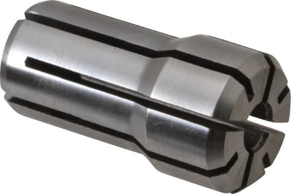 Parlec - 1/4 Inch, 15/64 to 1/4 Inch Collet Capacity, Series DA100 Double Angle Collet - 1-7/16 Inch Overall Length, 0.769 Inch Overall Diameter - Exact Tooling
