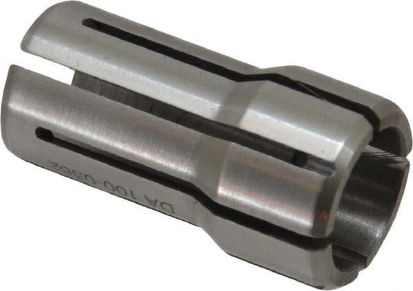 Parlec - 9/16 Inch, 35/64 to 9/16 Inch Collet Capacity, Series DA100 Double Angle Collet - 1-7/16 Inch Overall Length, 0.769 Inch Overall Diameter - Exact Tooling