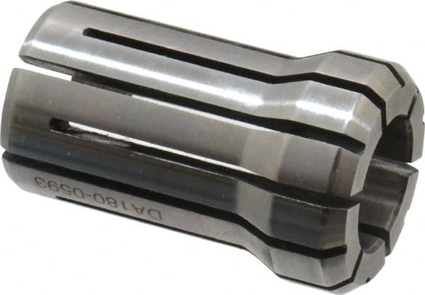 Parlec - 19/32 Inch, 37/64 to 19/32 Inch Collet Capacity, Series DA180 Double Angle Collet - 1.639 Inch Overall Length, 1.025 Inch Overall Diameter - Exact Tooling