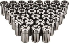 Parlec - 33 Piece, 1/4" to 3/4" Capacity, Double Angle Collet Set - Series DA180 - Exact Tooling
