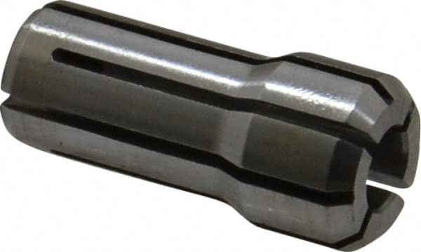 Parlec - 1/4 Inch, 15/64 to 1/4 Inch Collet Capacity, Series DA200 Double Angle Collet - 1-3/16 Inch Overall Length, 0.539 Inch Overall Diameter - Exact Tooling