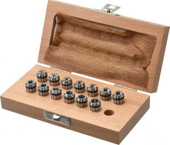 Parlec - 13 Piece, 0.5mm to 7mm Capacity, ER Collet Set - Increments of 0.5mm, Series ER11 - Exact Tooling
