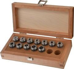 Parlec - 12 Piece, 1mm to 13mm Capacity, ER Collet Set - Increments of 1mm, Series ER20 - Exact Tooling