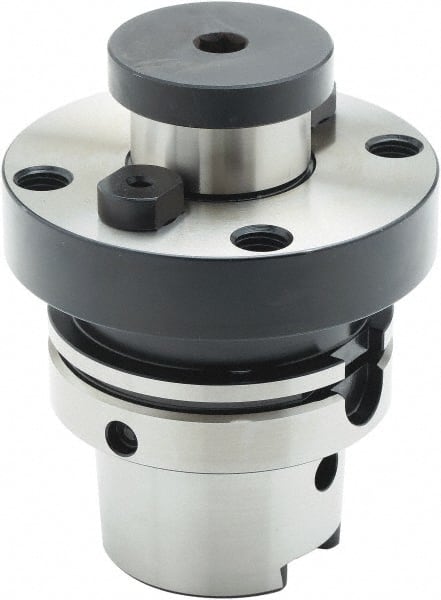 Parlec - HSK100 Taper Shank 2-1/2" Pilot Diam Shell Mill Holder - 2.87" Flange to Nose End Projection, 4.88" Nose Diam, 1-14 Lock Screw, Through-Spindle Coolant - Exact Tooling