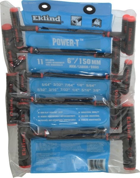 Eklind - 11 Piece T-Handle Hex Key Set - Exact Tooling