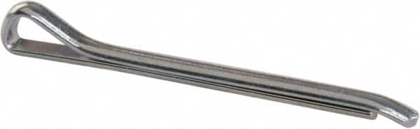Made in USA - 7/64" Diam x 1-1/2" Long Hammerlock Cotter Pin - Grade 2, Zinc-Plated, Steel - Exact Tooling