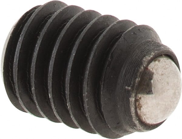 Gibraltar - 6mm OAL, Steel, Headless Rolling Ball End Clamping Screw - 786 Lb Max Load, 2.5mm Ball Diam - Exact Tooling
