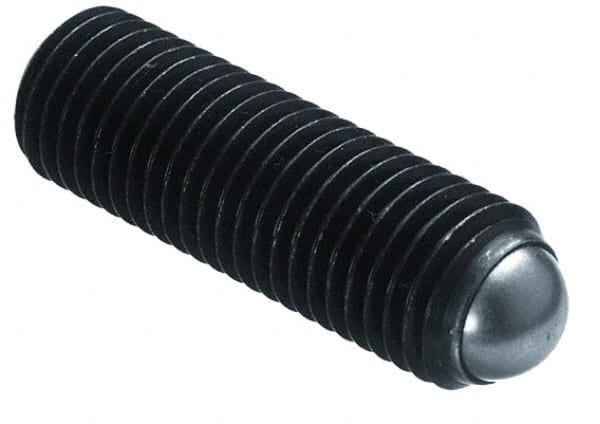 Gibraltar - 18mm OAL, Steel, Headless Rolling Ball End Clamping Screw - 6,744 Lb Max Load, 8.5mm Ball Diam - Exact Tooling
