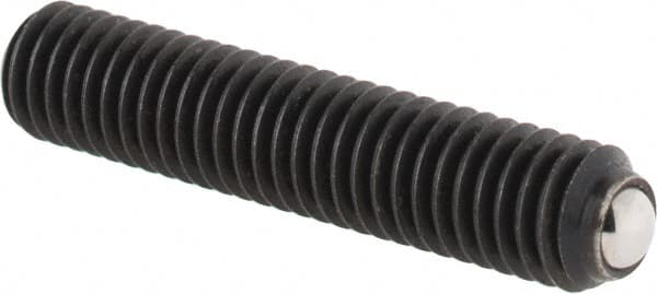 Gibraltar - 25mm OAL, Steel, Headless Rolling Ball End Clamping Screw - 1,011 Lb Max Load, 3mm Ball Diam - Exact Tooling