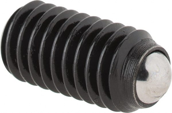 Gibraltar - 12.8mm OAL, Steel, Headless Rolling Ball End Clamping Screw - 2,023 Lb Max Load, 4mm Ball Diam - Exact Tooling