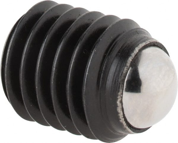 Gibraltar - 13.7mm OAL, Steel, Headless Rolling Ball End Clamping Screw - 4,496 Lb Max Load, 7mm Ball Diam - Exact Tooling