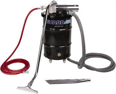 Guardair - 30 Gal Steel Tank, Air Powered Pneumatic Canister Wet/Dry Vacuum - 15 Peak hp, 20' Hose Fitting, Cartridge Filter, Accessories Included - Exact Tooling