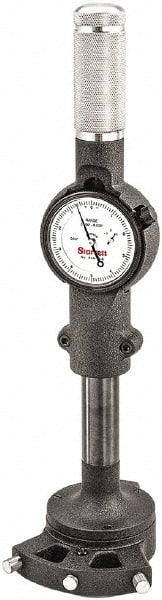 Starrett - 5 to 8" Dial Bore Gage - 0.0001" Graduation, 6" Gage Depth, Hardened Tool Steel - Exact Tooling