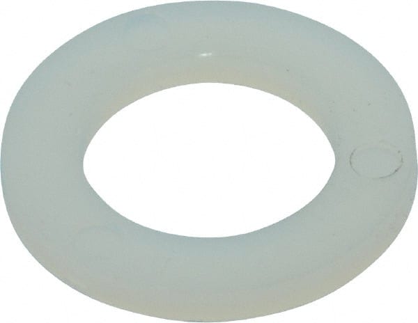 Made in USA - 3/8" Screw, Grade 6/6 Nylon Standard Flat Washer - 9.65mm ID x 5/8" OD, 1.57mm Thick - Exact Tooling