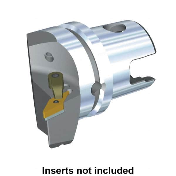 Kennametal - Left Hand Cut, Size KM63, VN.. Insert Compatiblity, Modular Turning & Profiling Cutting Unit Head - 43mm Ctr to Cutting Edge, 60mm Head Length, Through Coolant, Series M-Clamping - Exact Tooling