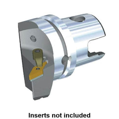 Kennametal - Right Hand Cut, Size KM63, VN.. Insert Compatiblity, Modular Turning & Profiling Cutting Unit Head - 43mm Ctr to Cutting Edge, 60mm Head Length, Through Coolant, Series M-Clamping - Exact Tooling