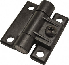 80/20 Inc. - 1-7/16" Long x 1-11/16" Wide x 12.7mm Thick, Adjustable Hinge - Black Acetal, No Finish - Exact Tooling