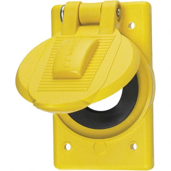 Hubbell Wiring Device-Kellems - Weatherproof Box Covers Cover Shape: Round Number of Holes in Outlet: 1 - Exact Tooling