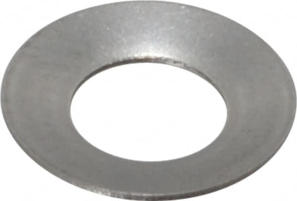 Gardner Spring - #12 Bolt, 0.22" ID, Grade 302 Stainless Steel, Belleville Disc Spring - 7/16" OD, 0.031" High, 0.016" Thick - Exact Tooling