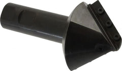 Cutting Tool Technologies - 82° Included Angle, 2.82" Max Cut Diam, 2.82mm Body Diam, 1" Shank Diam, Indexable Countersink - 1.33" LOC, 6 Square Inserts, SPEH 322 Insert Style, Positive Rake, Series PLC - Exact Tooling