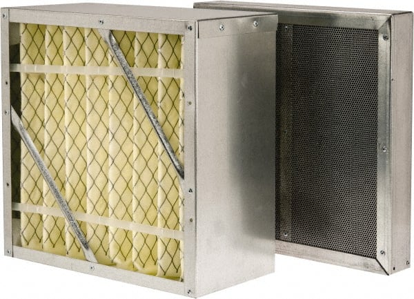 Extract-All - 8 Inch Thick x 12 Inch Wide, Synthetic Plus Activated Carbon 95 Percent Rigid Cell Plus Adsorption Module Air Filter - Exact Tooling