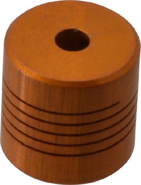 Lovejoy - 1/8" Max Bore Diam, Flexible Screw Hub Coupling - 1/2" OD, 1/2" OAL, Anodized Aluminum - Exact Tooling