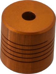 Lovejoy - 1/8" Max Bore Diam, Flexible Screw Hub Coupling - 1/2" OD, 1/2" OAL, Anodized Aluminum - Exact Tooling
