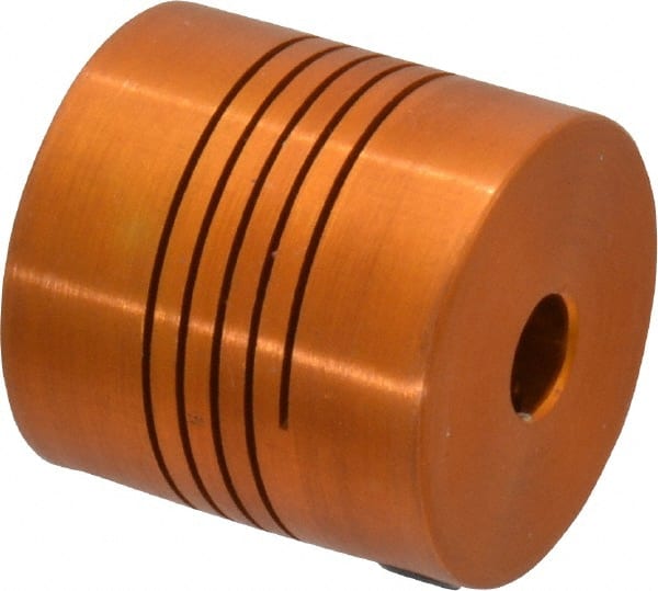 Lovejoy - 3/16" Max Bore Diam, Flexible Screw Hub Coupling - 3/4" OD, 3/4" OAL, Anodized Aluminum - Exact Tooling