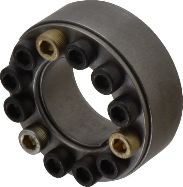 Climax Metal Products - M6 Thread, 1-1/4" Bore Diam, 2.362" OD, Shaft Locking Device - 12 Screws, 10,703 Lb Axial Load, 2.362" OAW, 0.669" Thrust Ring Width, 557 Ft/Lb Max Torque - Exact Tooling