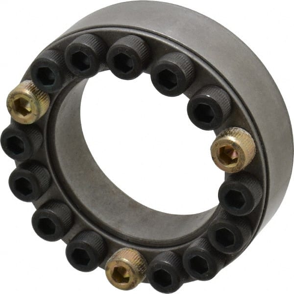 Climax Metal Products - M8 Thread, 2-7/16" Bore Diam, 3.74" OD, Shaft Locking Device - 16 Screws, 26,275 Lb Axial Load, 3.74" OAW, 0.787" Thrust Ring Width - Exact Tooling