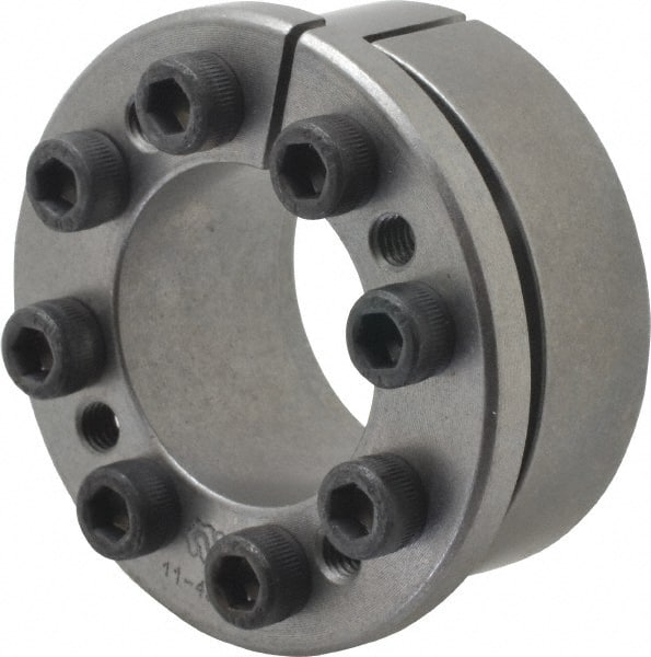 Climax Metal Products - M6 Thread, 1-3/8" Bore Diam, 2.362" OD, Shaft Locking Device - 8 Screws, 10,024 Lb Axial Load, 2.618" OAW, 0.669" Thrust Ring Width, 574 Ft/Lb Max Torque - Exact Tooling