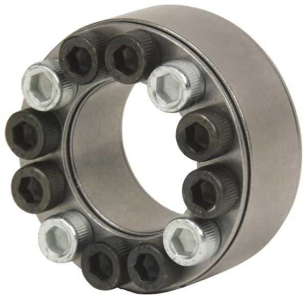 Climax Metal Products - M8 Thread, 48mm Bore Diam, 80mm OD, Shaft Locking Device - 12 Screws, 19,706 Lb Axial Load, 3.15" OAW, 0.787" Thrust Ring Width - Exact Tooling