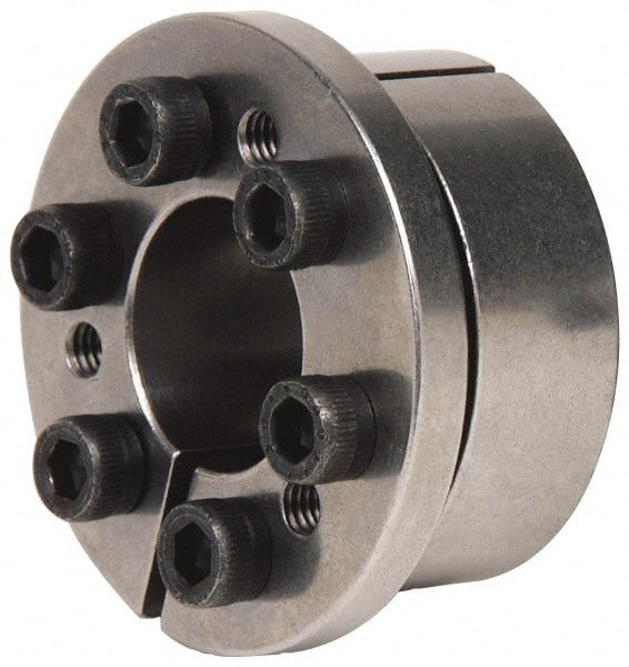Climax Metal Products - M10 Thread, 2-15/16" Bore Diam, 4.528" OD, Shaft Locking Device - 8 Screws, 30,403 Lb Axial Load, 4.882" OAW, 0.945" Thrust Ring Width, 3,721 Ft/Lb Max Torque - Exact Tooling
