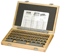 Fowler - 81 Piece, 0.05 to 4", Grade AS-1, Steel Gage Block Set - Square - Exact Tooling