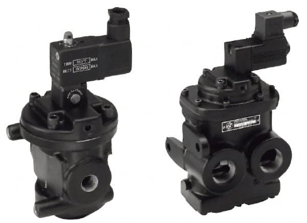 Norgren - 1.2 CV Rate, 1/4" NPT Inlet 1/4 Basic Valves - 1/4" NPT Inlet, Poppet Valve, Solenoid Actuator - Exact Tooling