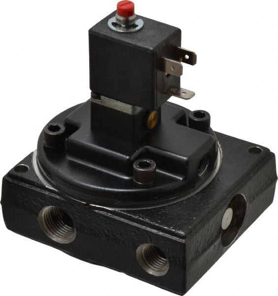 Norgren - 1.5 CV Rate, 1/4" NPT Inlet 1/4 Basic Valves - 1/4" NPT Inlet, Poppet Valve, Solenoid Actuator - Exact Tooling
