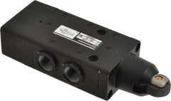 Norgren - 0.98 CV Rate, 1/4" NPT Inlet 5/2 Super Mechanical Valve - 1/4" NPT Inlet, Packed Spool Valve, Roller Actuator - Exact Tooling