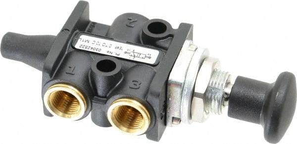 Norgren - 1/8" NPT Packed Spool Valve - Knob Type & 0.34 CV Rate - Exact Tooling