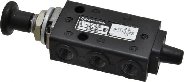 Norgren - 1/8" NPT Packed Spool Valve - Knob Type & 0.34 CV Rate - Exact Tooling