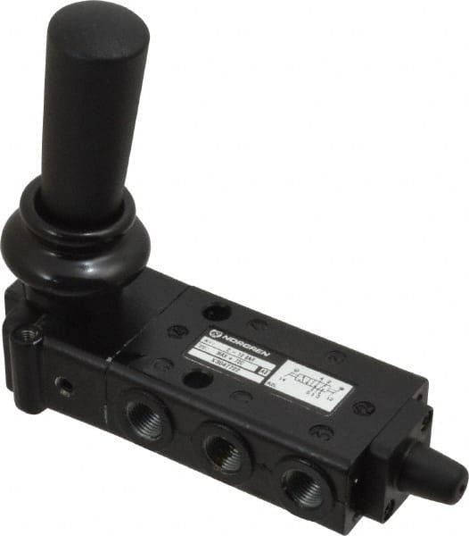 Norgren - 1/8" NPT Packed Spool Valve - Lever Type, Lever Activation & 0.34 CV Rate - Exact Tooling
