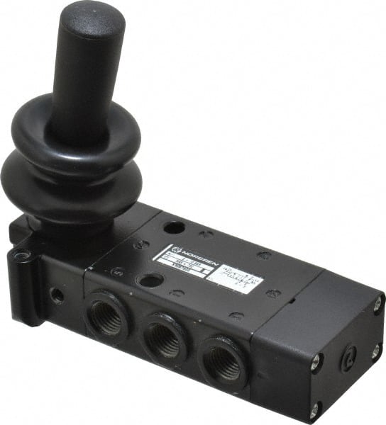 Norgren - 1/4" NPT Packed Spool Valve - Lever Type, Spring Activation & 0.98 CV Rate - Exact Tooling