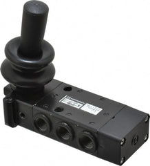 Norgren - 1/4" NPT Packed Spool Valve - Lever Type, Spring Activation & 0.98 CV Rate - Exact Tooling