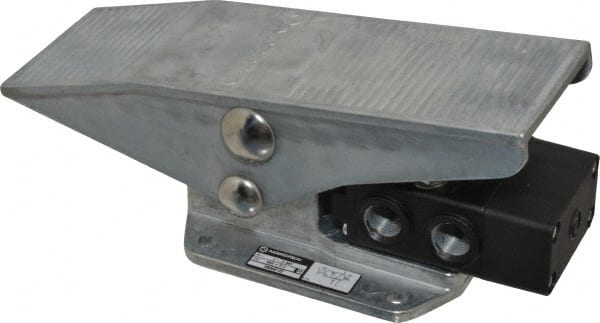Norgren - 1/4" NPT Packed Spool Valve - 3-Way, Pedal Type, Spring Activation & 0.98 CV Rate - Exact Tooling