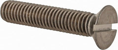 Value Collection - M8x1.25 Metric Coarse, 40mm OAL Slotted Drive Machine Screw - Flat Head, Grade 18-8 & A2 Stainless Steel, Uncoated, Without Washer - Exact Tooling